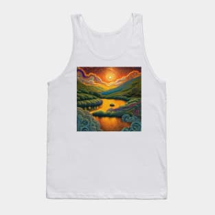 Retro Rainbow Reflections magical Tank Top